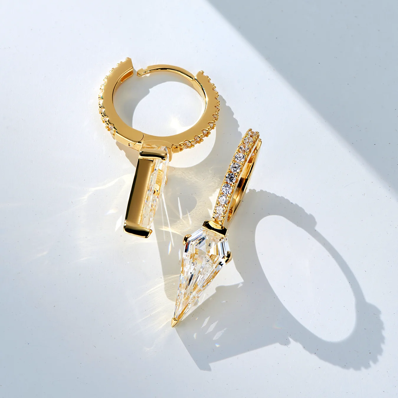 

925 pure sliver punk Earrings zircon earrings