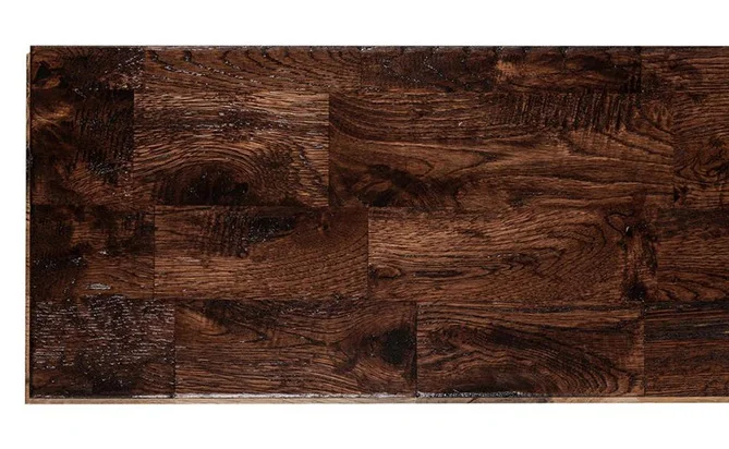CD Grade UV Lacquer Solid Handscraped Finger Joint Wood Flooring Oak