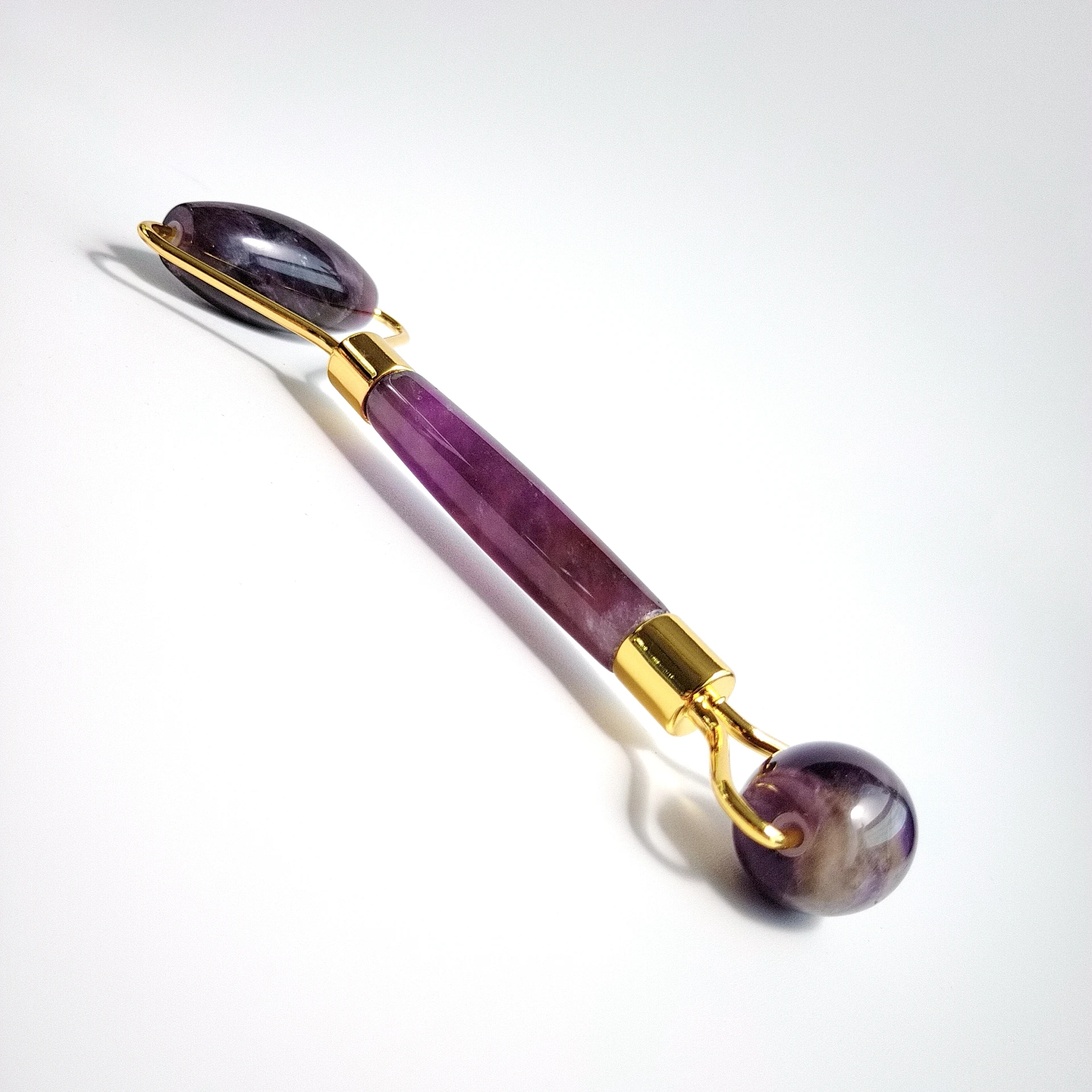 

Natural Amethyst Facial Jade Stone Roller Massage Tool Face Massager