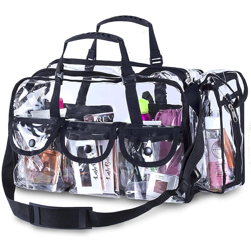 

Premium Clear Makeup Organizer PVC Toiletry Bag, Black