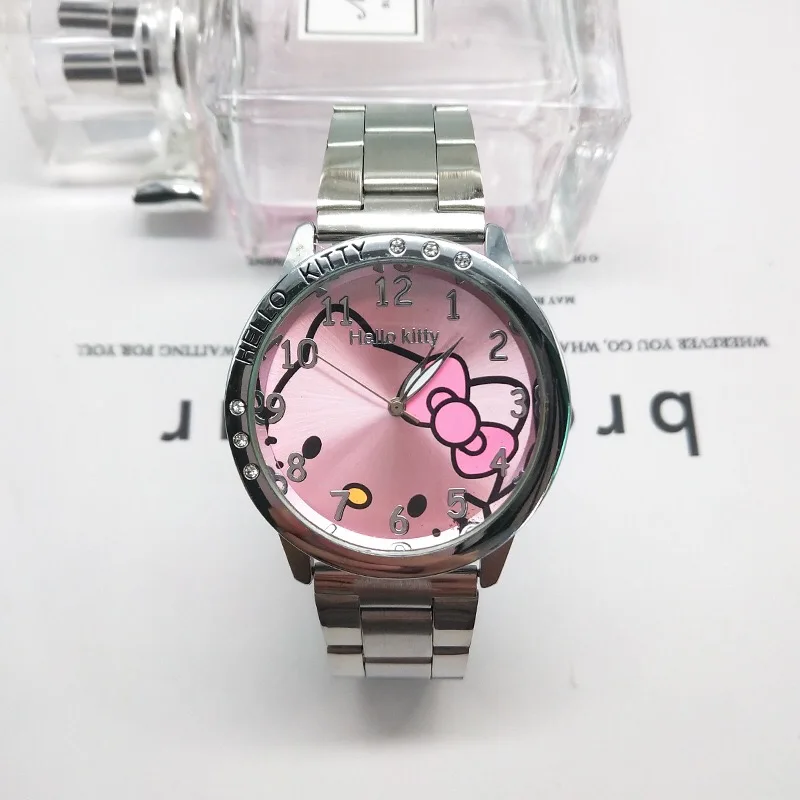 

Top sellers for amazon hello kitty children watch gift kids stainless girls wrist watches, 5color