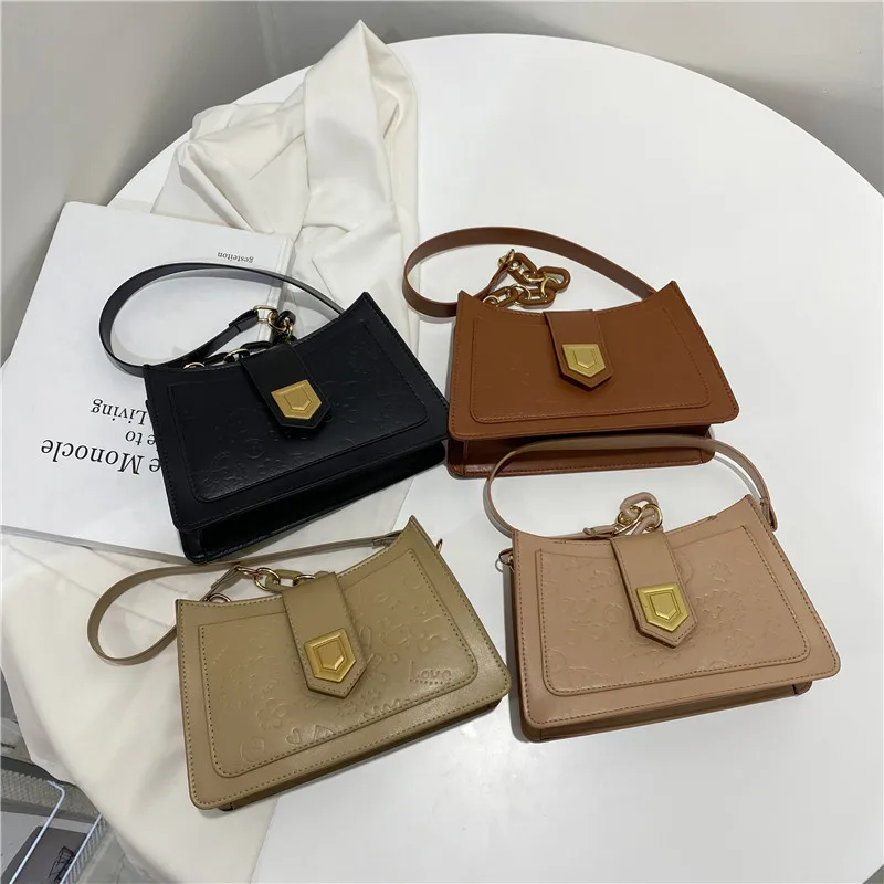 

2021 Ladies pu leather handbag women high quality shoulder bag fashionable Chain crossbody bag, 5 colors