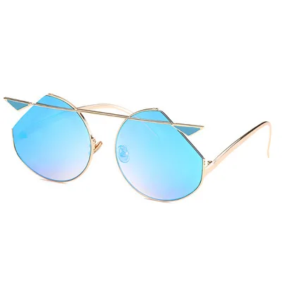 

2021 Factory Direct New Designer Cat Eye Dazzling Color Shade Big-Name Sunglasses