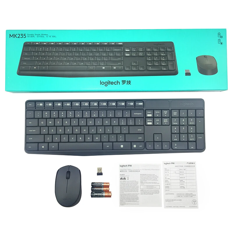 Logitech Mk235 Black Wireless 2.4g Receiver Wireless Office Keyboard