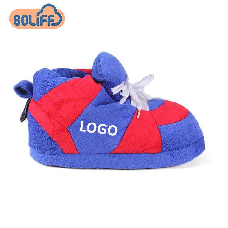 

Man woman sneaker slipper yeezy plush indoor out door slippers, Pink/yellow/grey or customized