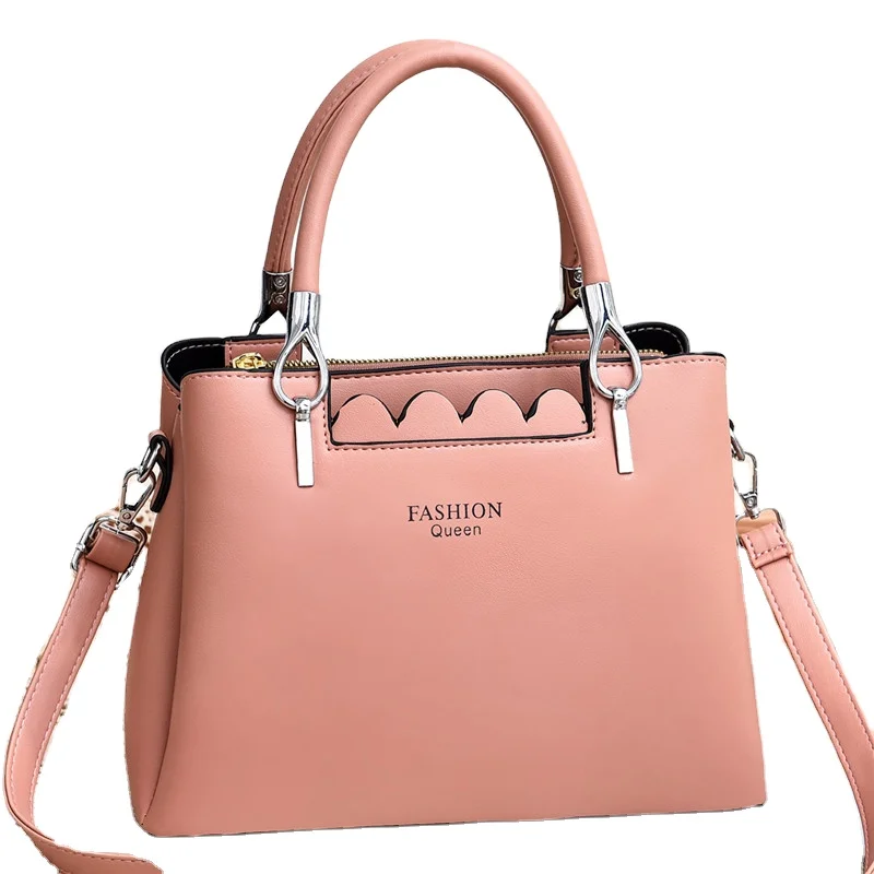 

2022 New Fashion All-around Simple Soft Leather Large Capacity Single-shoulder Cross-slung Portable Mother Bag Fashion Woman