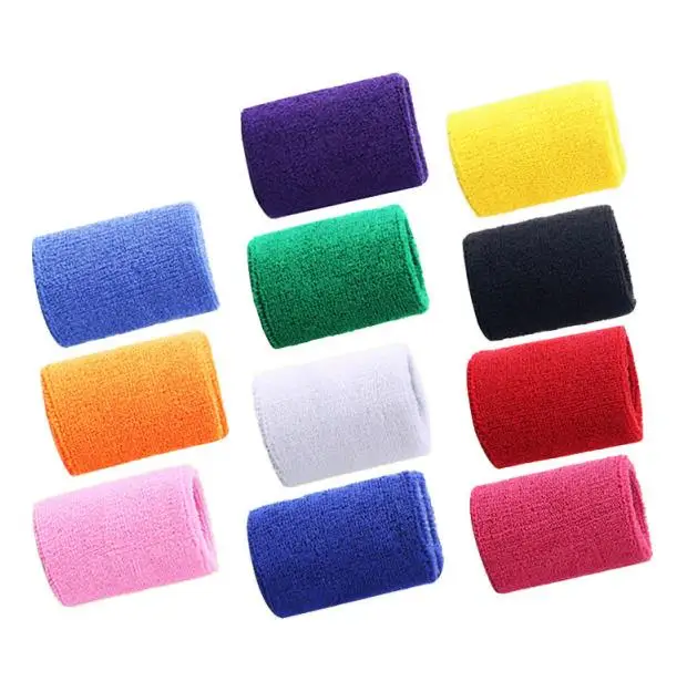 

Colorful Cotton Unisex Sport Running Badminton Basketball wrist protection Sweatband Sweat Bands