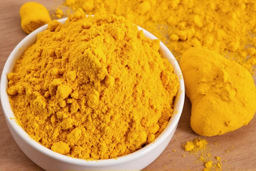Step-by-step preparation of turmeric face mask showing ingredients and mixing process