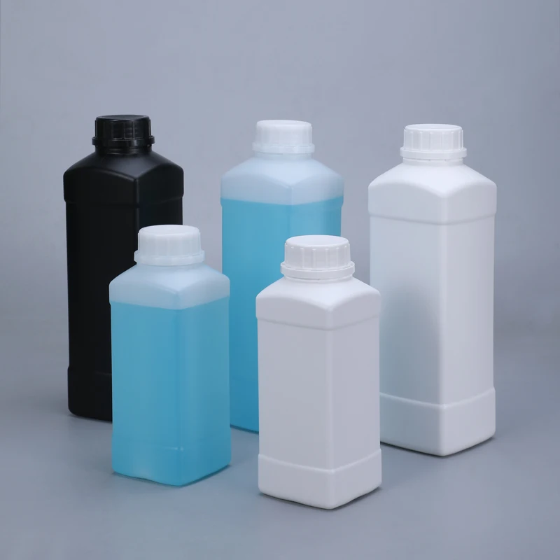 

Hot Sale 1L Square Plastic Bottle Remove Stains Reagent Water Storage Container Customize color