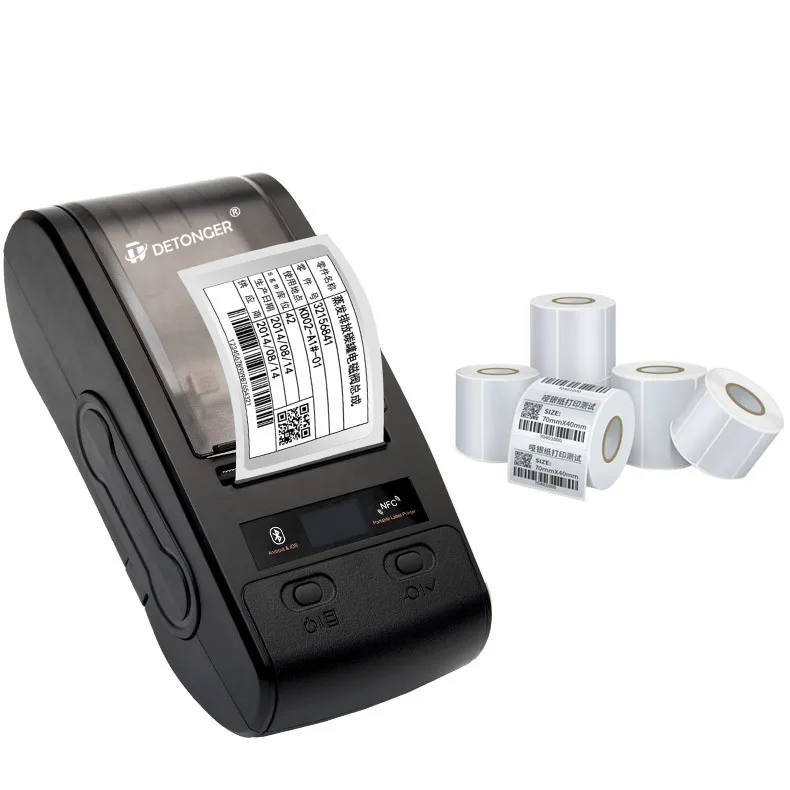 

DETONGER DT60S PET Fixed Asset Tag Handheld Printer BT WiFi RFID Thermal Transfer Printerfor Label Printer