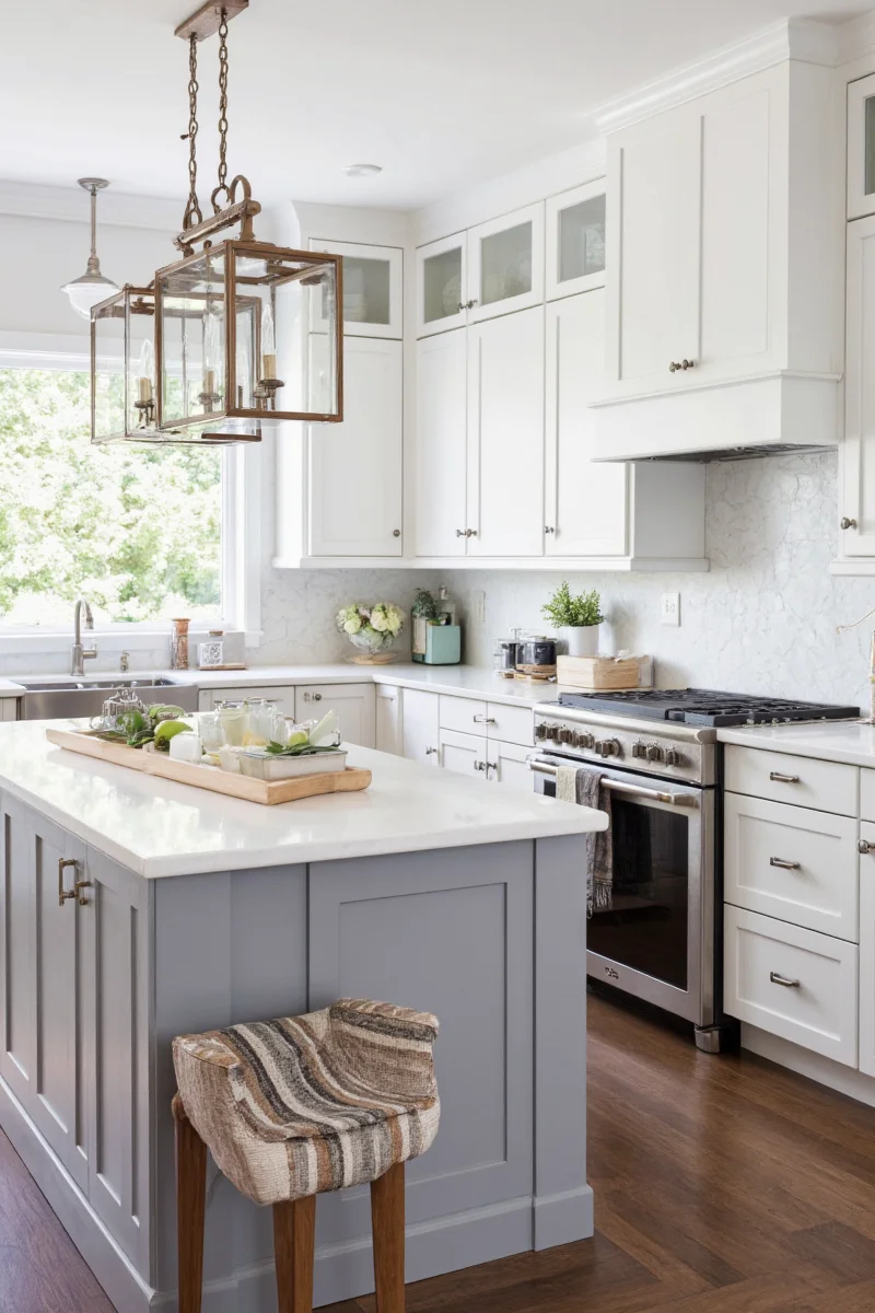 Comparing white vs oak vs laminate cabinet finishes