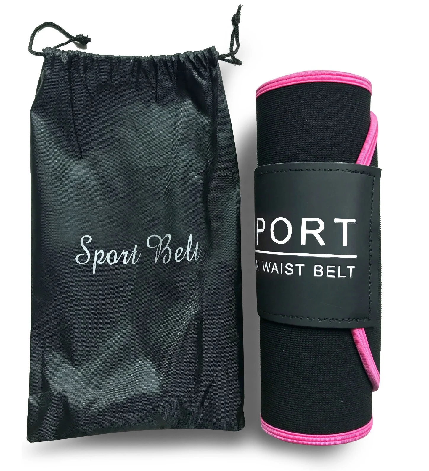 

Fashion Adjustable Neoprene Waist Trainer Belt Gym Sports Sweat Slimming Waist Trimmer Belt, Black,pink orange