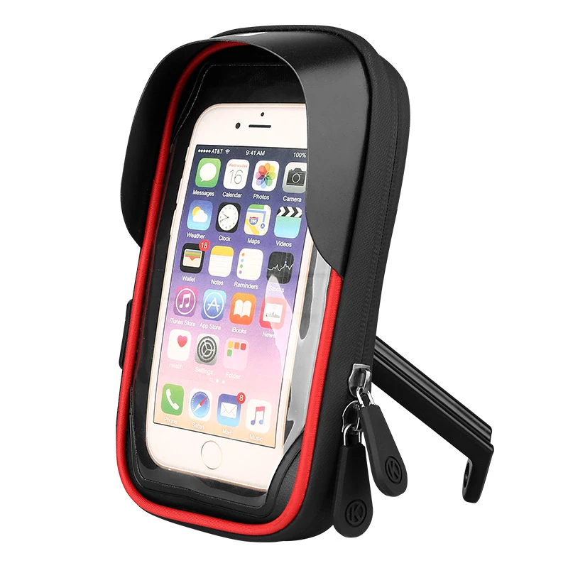 

Waterproof 360 Degree Rotation Universal Motorcycle Mount Bike Smart Phone Bag Motorbike Mobile Phone Holder, Blue,black,red