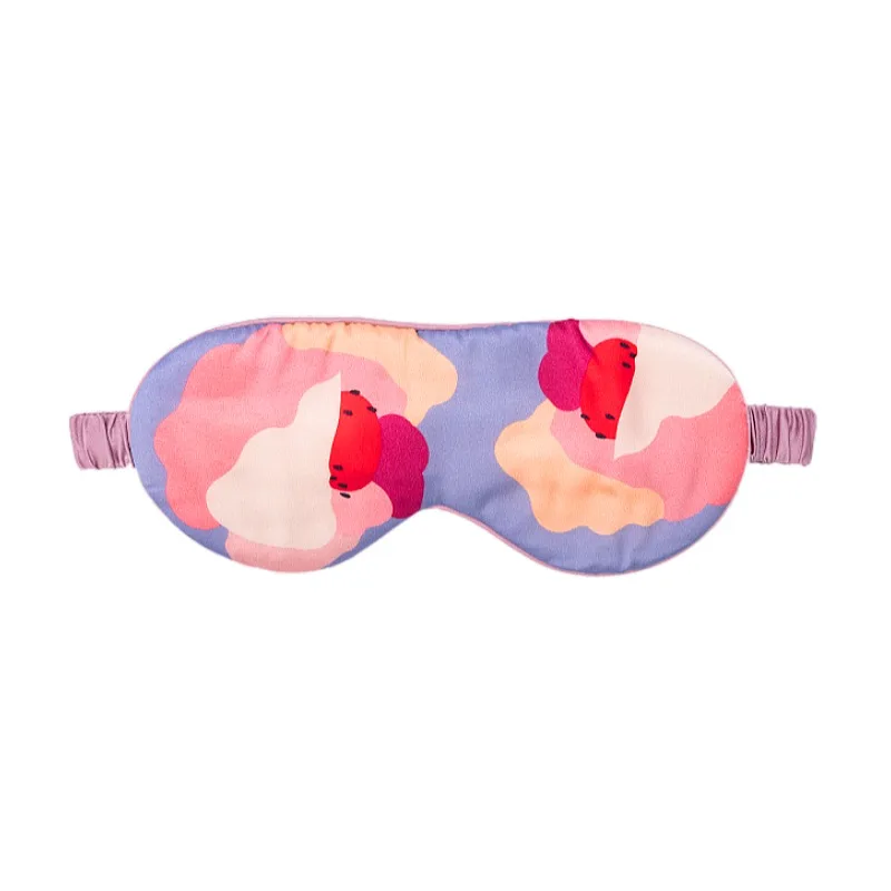 

luxury sleep mask with beautiful silk print pattern customize design Sleep Mask