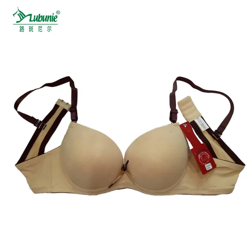 

LUBUNIE Comfortable underwire plain dyed silk push up women bra