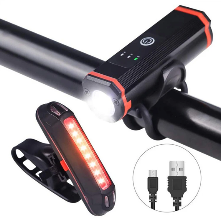 

Factory Wholesale power anti-dazzli front head T6 led bike bicyclelights waterproof IPX4 USB rechargeable bicycle light, Black