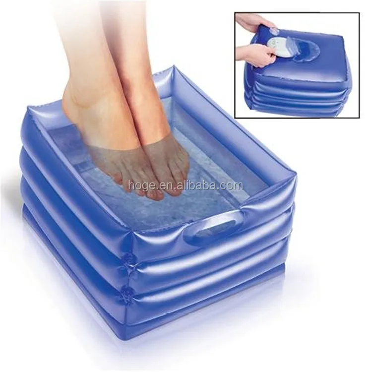 6 P Pvc Grey Inflatable Foot Bath Tub Foot Spa With Hand Pump Buy
