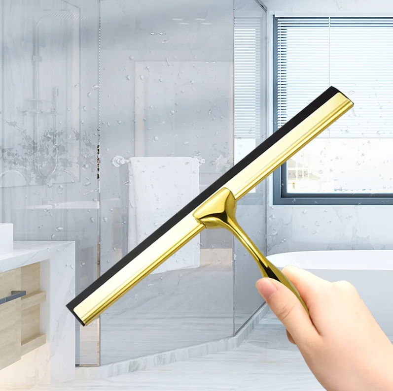 

All-Purpose Shower Squeegee for Shower Door Bathroom Window and Car Glass - Stainless Steel glass wiper