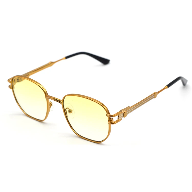

Sifier men gradient Nylon lens round metal fashion sunglasses