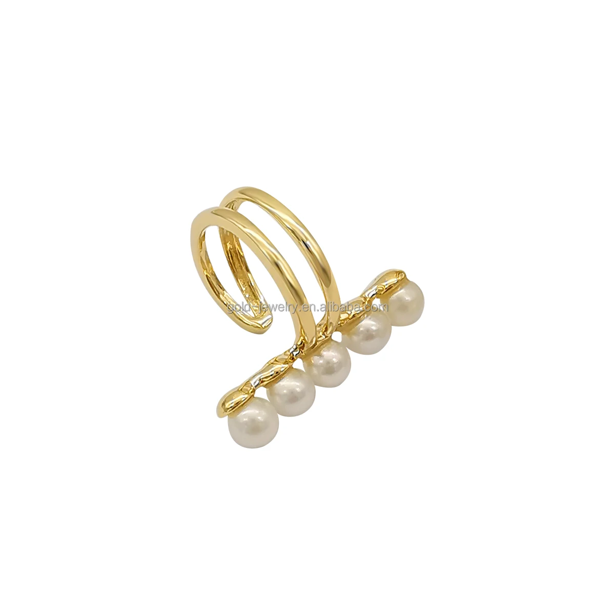 

New Arrival Pearl Earrings Pure Gold Jewelry Ear Clip Without Ear Hole Non Pierced Fine Jewelry Wholesale