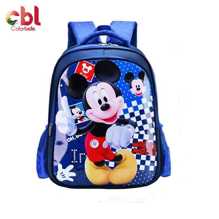 

Customized High Quality Polyester Kids School Bag Cartoon design Backpack School Bags Unisex, Mickey,rainbow horse,unicorn,kitty,super man