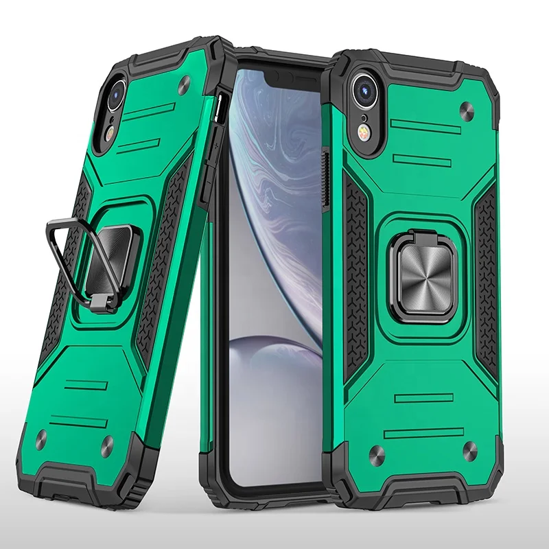 

TPU PC Metal Bracket Case for Iphone Xr Car Magnetic Phone Cover Case, Multi colors