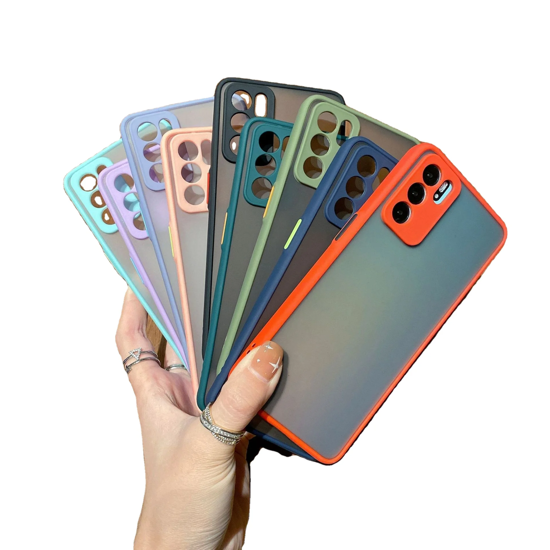

For oppo reno6 phantom mobile phone skin feel realem8 Camera Lens Protection Case