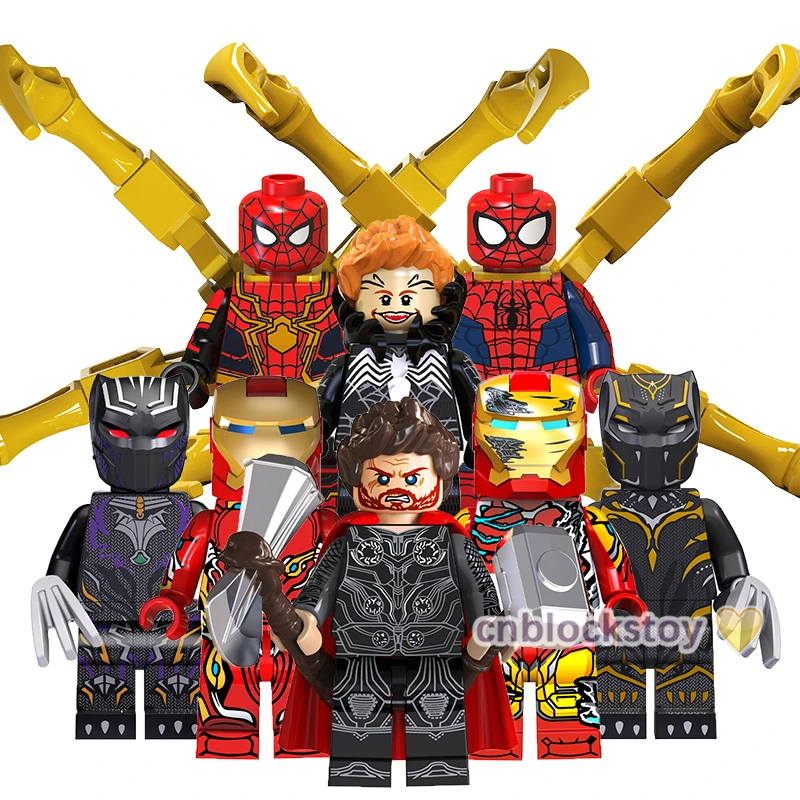 

Movie Iron Spider Black Thor Panther Man Super Heroes Character Mini ActionBuilding Blocks Figures Kids Educational Toy TV6202