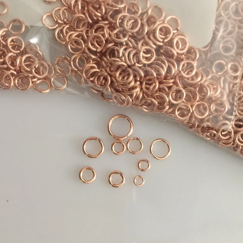 Hot Sale 14K Rose Gold Filled Ring Split Jump Rings For Jewelry Making Gold Jump Ring