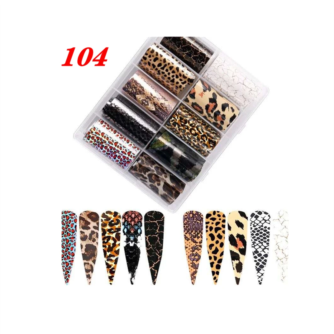 

Factory Sale Nail Wrap Animal Leopard Nail Foil For Nail Art Sticker Decoration