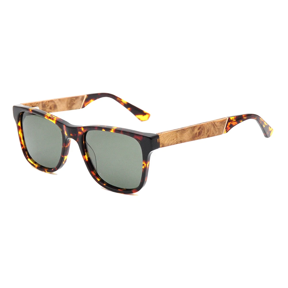 

Fashion Brand Designer Big Square Wooden Bamboo PC Frame Polarized UV400 TAC Lens Sunglasses Gafas De Sol Sun Glasses