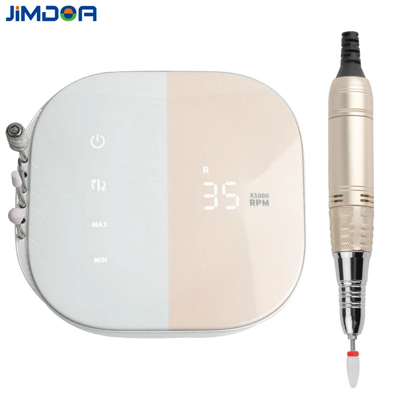 

Jimdoa Manicure Pedicure Polishing Tool Low Noise Low Heat Touch Screen Professional Acrylic Nail Drill For Home Salon Use