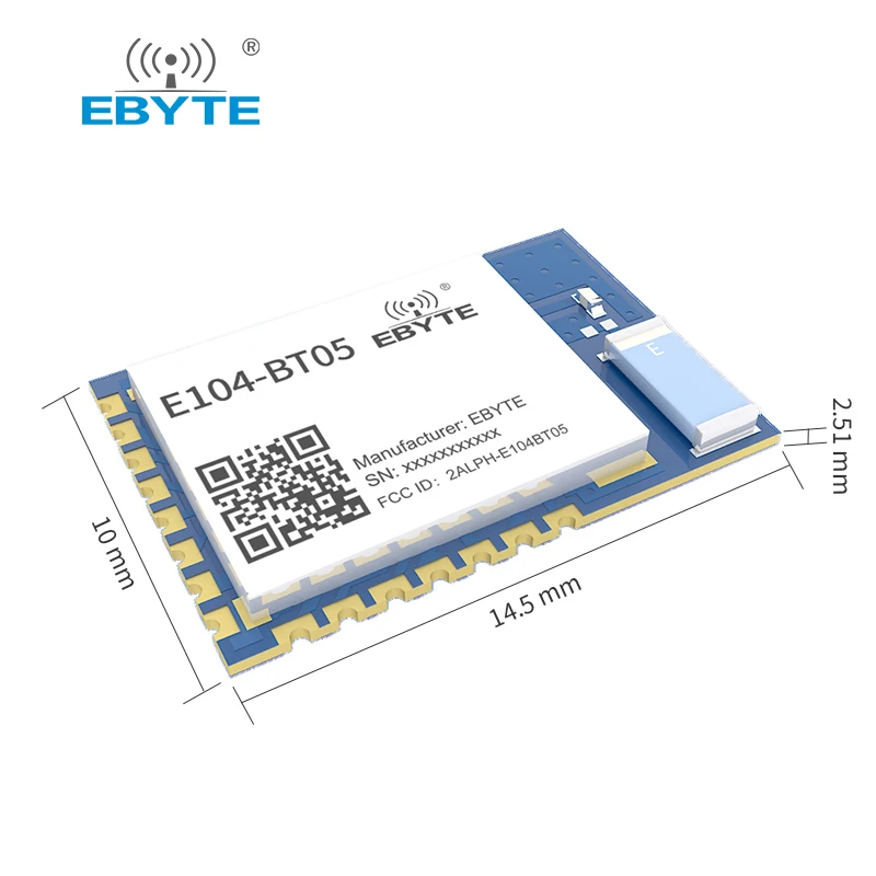 

Ebyte Blue tooth 4.2 ble module rf receiver transmitter TLSR8266 ble 4.2 module blue tooth low energy module E104-BT05