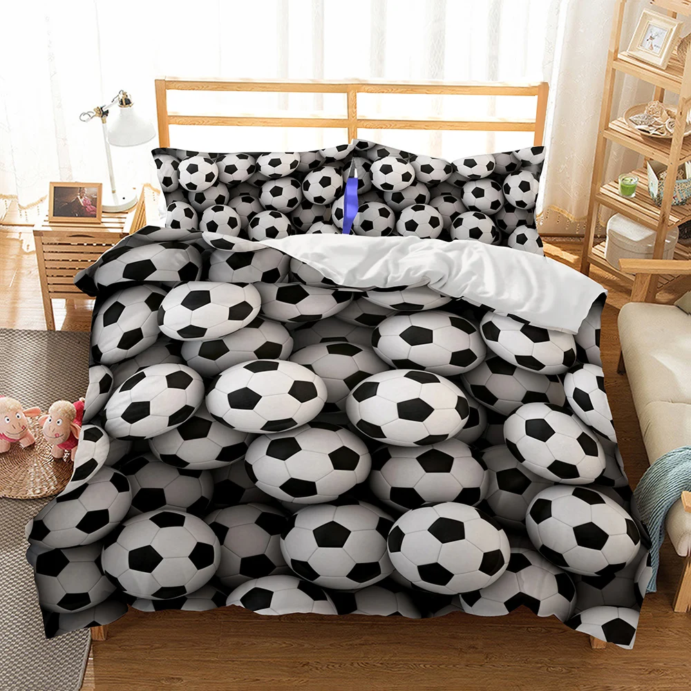 3d Style Football Print Duvet Cover Sets For Teen Boys Sleep Aid - Buy ...