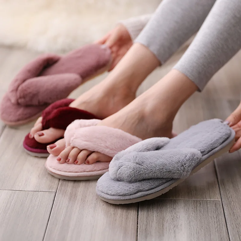 

Women's Pink Fluffy House Slides Fur Furry Slippers,Warm Home Furry Slides Fur Slippers For Women