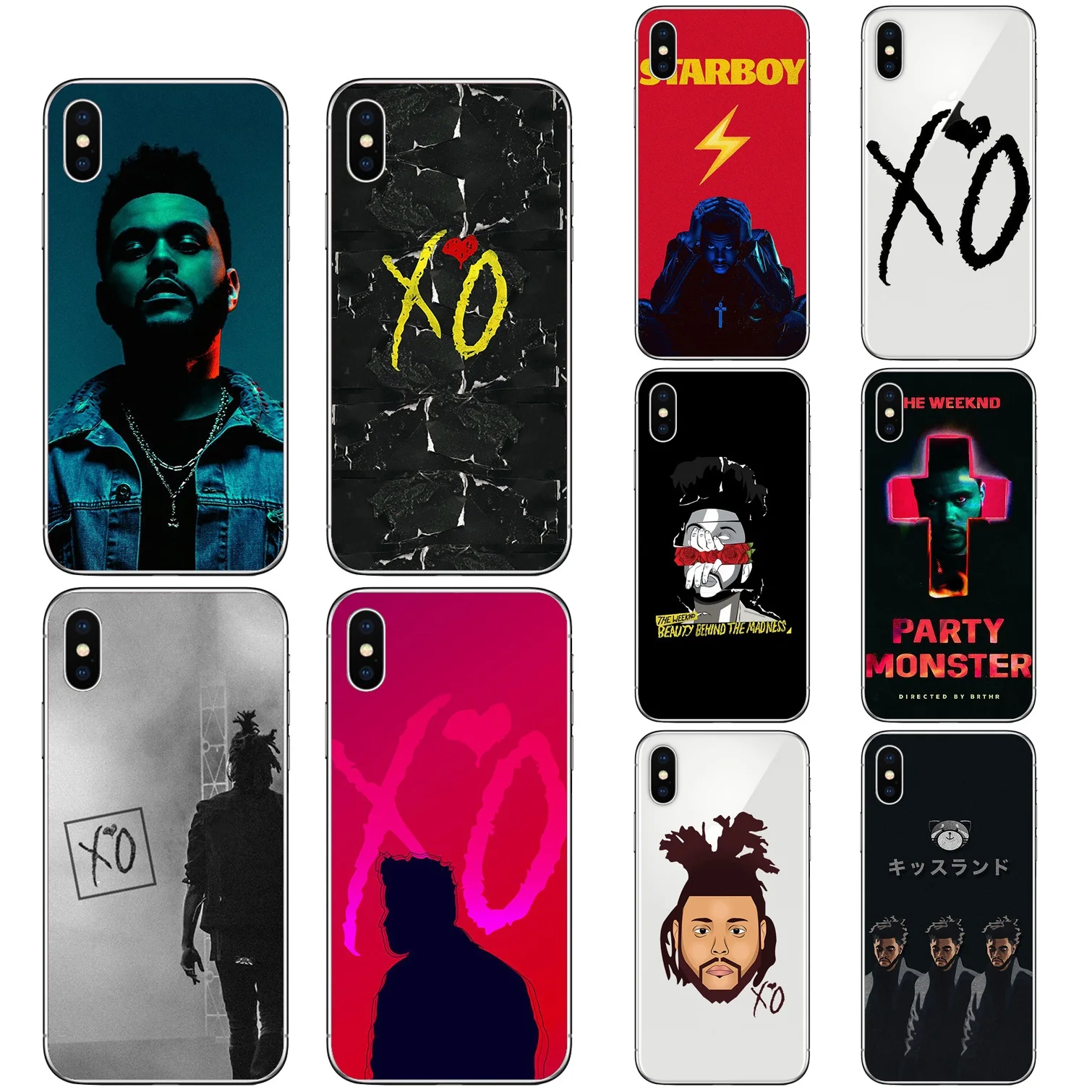 

The Weeknd Pattern Silicone Case For iPhone 5/6/7/8 Plus Xs Max TPU UV Printing Cover for iPhone 11/12 Pro Max SE 2020