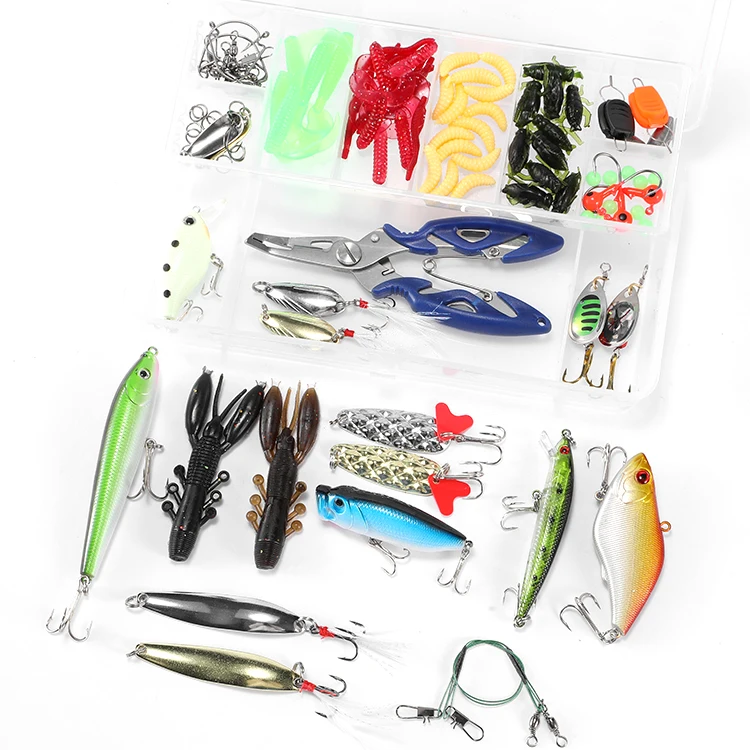 

Wholesale 101pcs Multi-function Soft Hard Chatter Bait Sea Bass Jig Fishing Lure Set