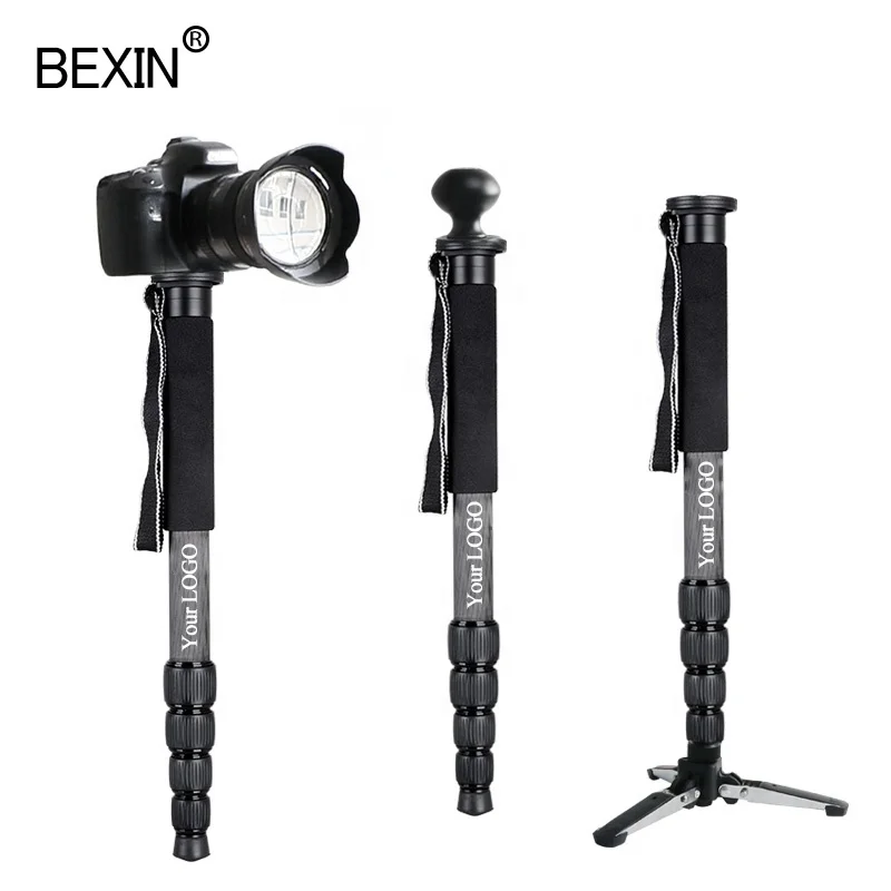 

BEXIN custom hot selling adjustable carbon fiber OEM/ODM extendable professional camera monopod for dslr camera mobile phone