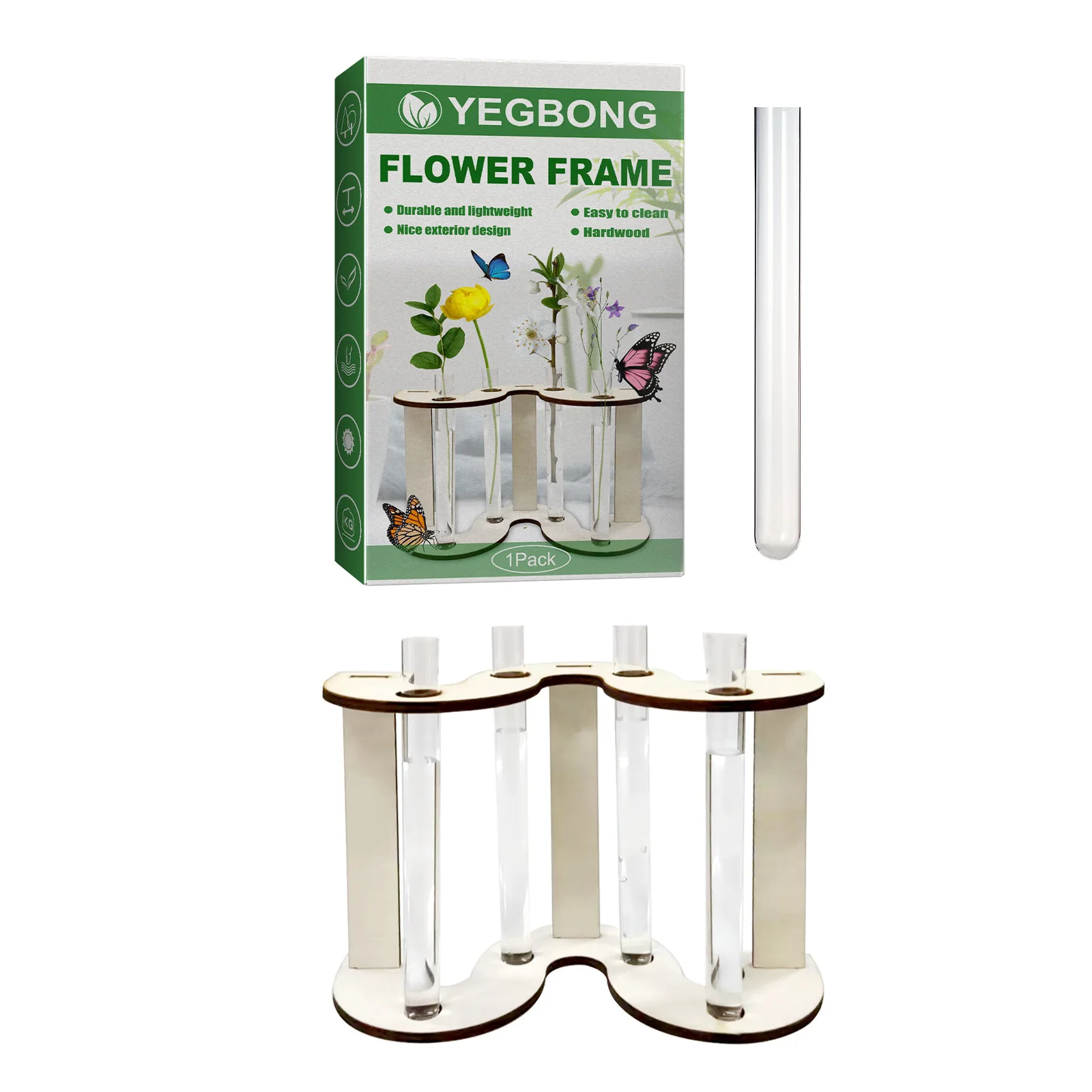 

YEGBONG Water Culture Green Plant Test Tube Flower Arrangement Vase Ornament Tabletop Decoration Flower Pot