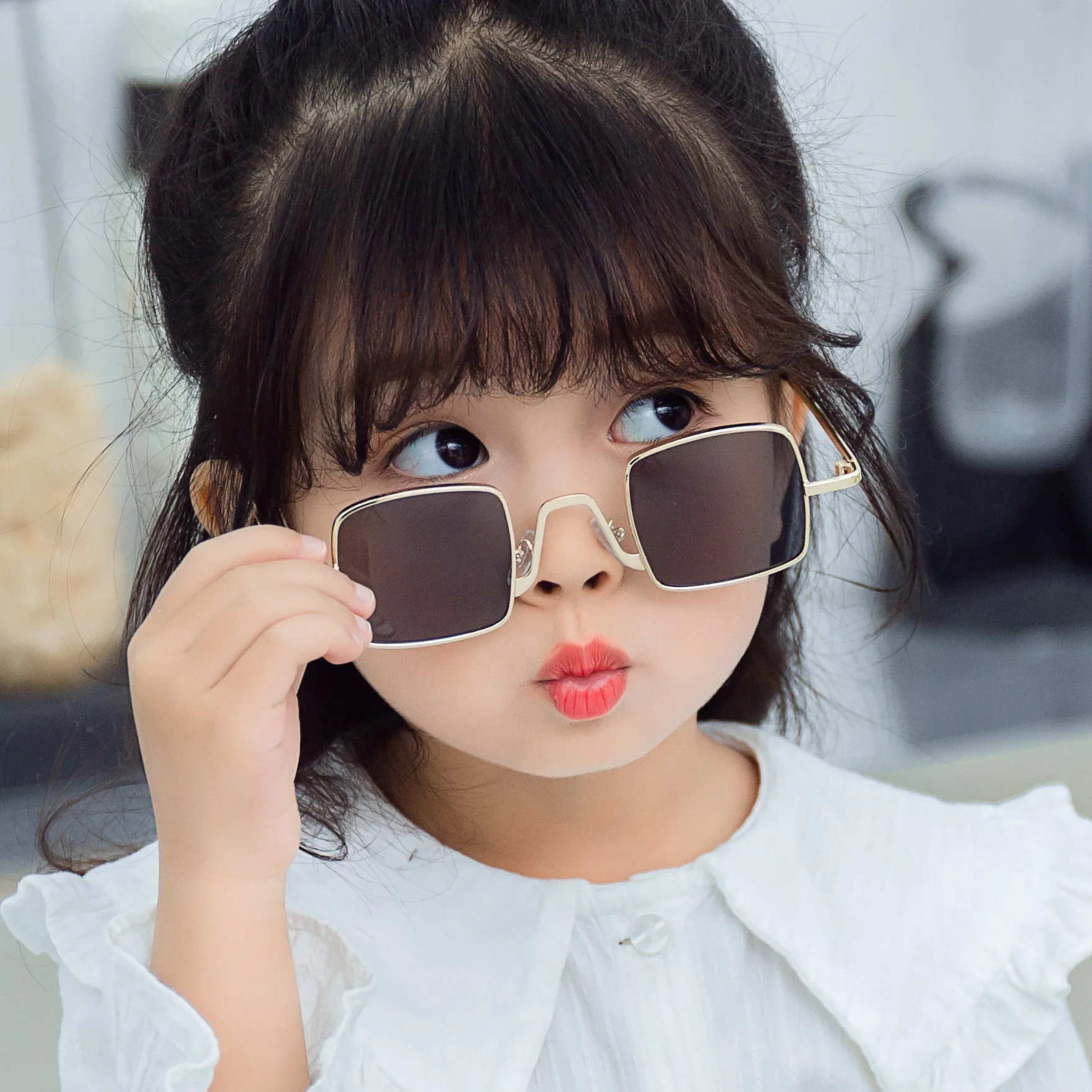 2019 Kids Punk Round Square Sunglasses Baby Boys Girls Metal Sun Glasses UV400 