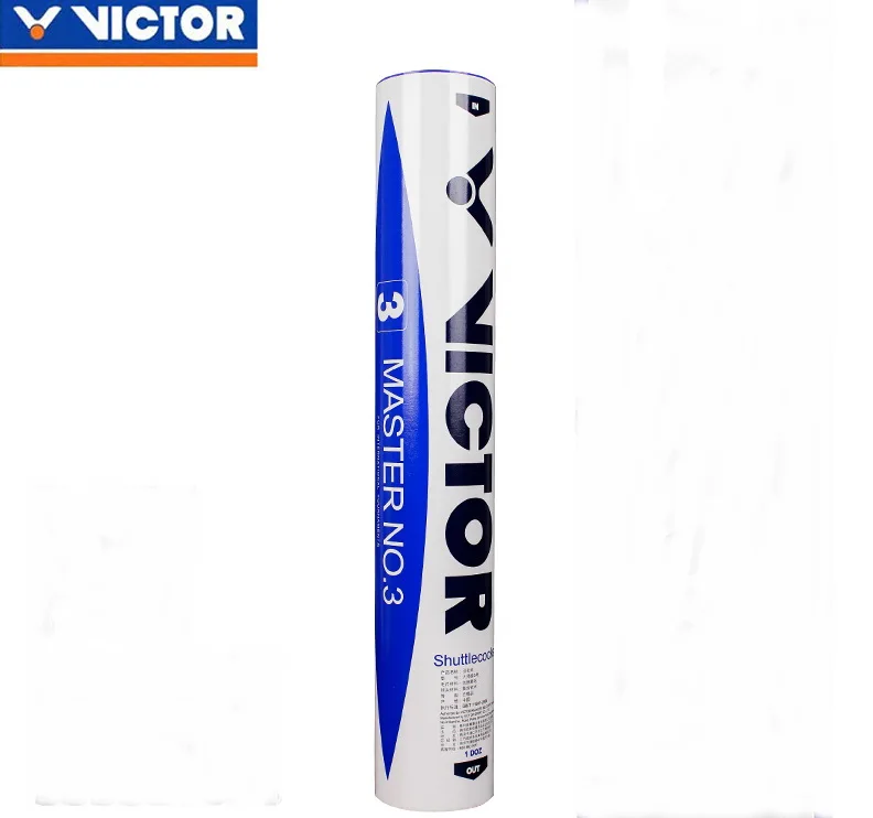 

Victor MASTER No.3 Class C Goose Feather Badminton Shuttlecock, White