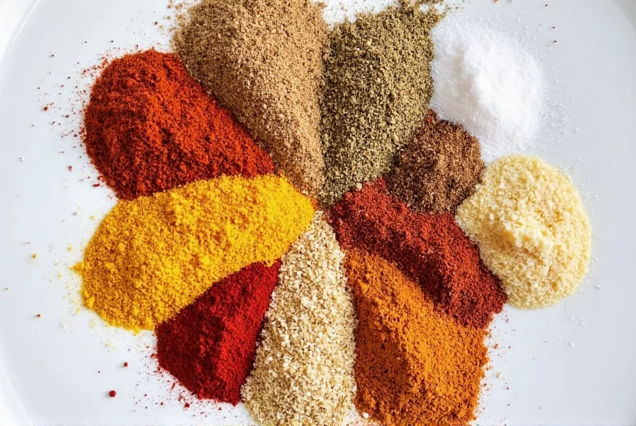 Spice tray with Middle Eastern spice mixtures
