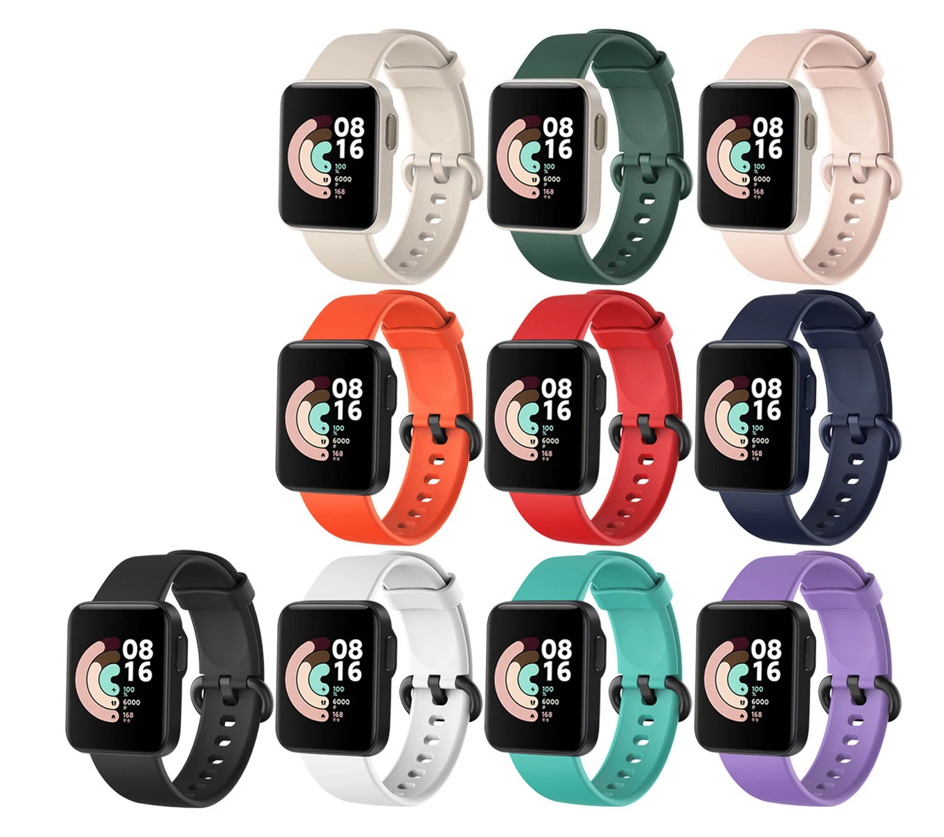 

New Silicone Strap Replacement Wristband For Xiaomi Redmi Mi Watch Band, 10 colors