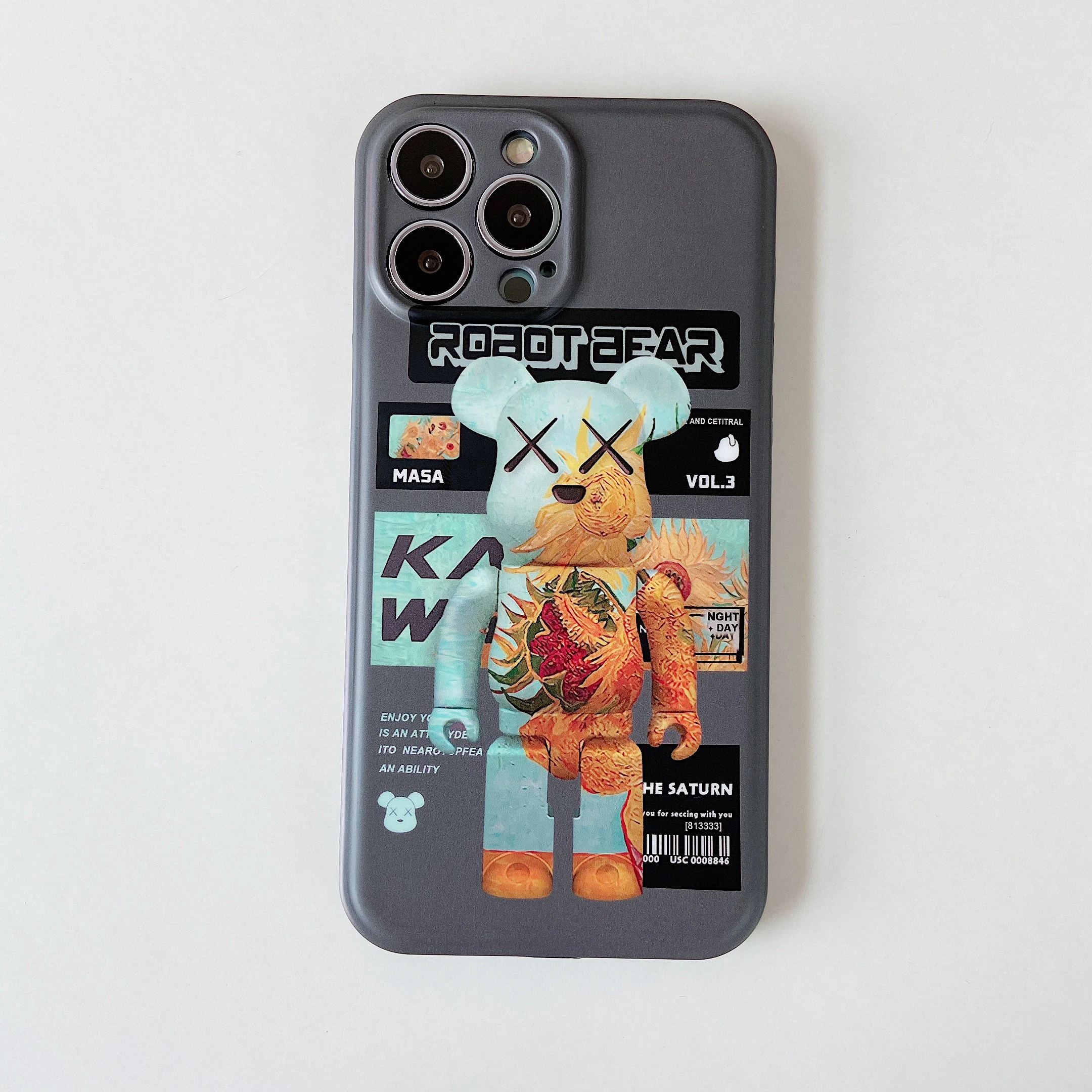 

Trending Brand Fashion Cartoon Mobile Phone Cover 13promax Bearbrick Printing Phone Case