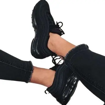 

SL-0221 Wholesales Fashionable New High Quality Red Simple Casual Sport Shoes Plus Size Women's Platform Sneaker Shoes For Women, Black
