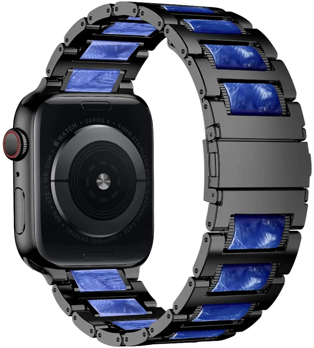 

KeepWin Compatible Smart Watch Band Belt Strap Wristband Stainless Steel Watch Band for Apple Series 6 5 4 3 2 1, Multi color