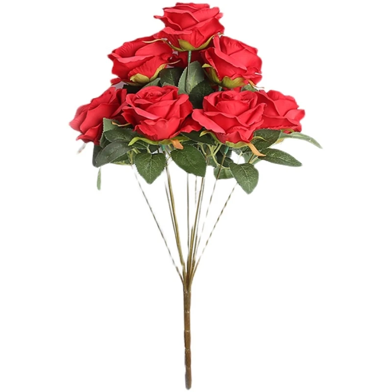 

artificial faux plastic flower 10 heads rose for home decor, Color card
