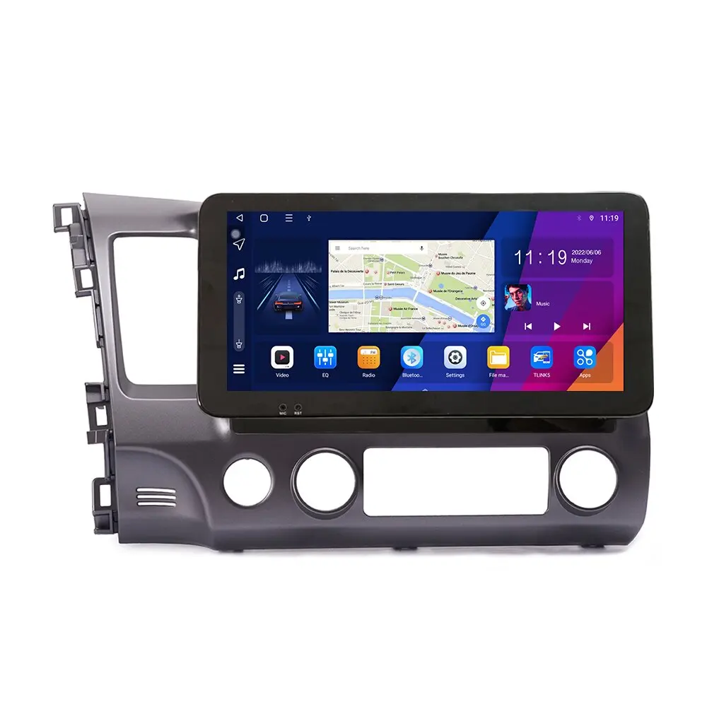 

For Honda Civic 2004 2005-2011 10.33 inch QLED Screen Headunit Device Double 2 Din Car Stereo GPS Navigation Android Car Radio