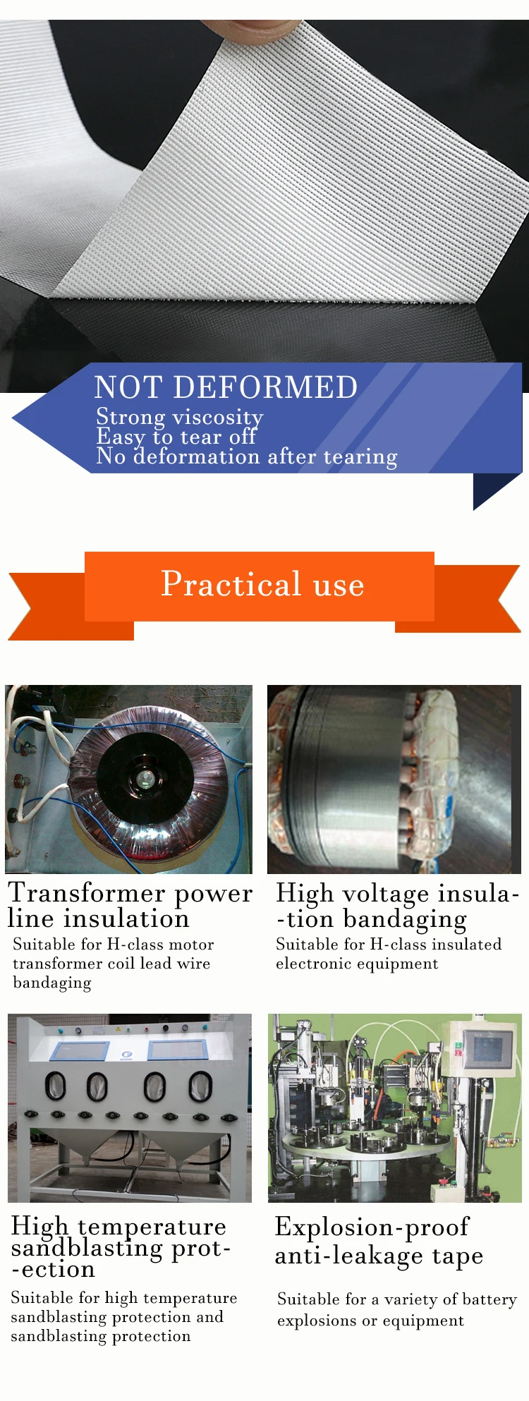 High Temperature Silicone Adhesion Glass Cloth Electrical Tape Buy
