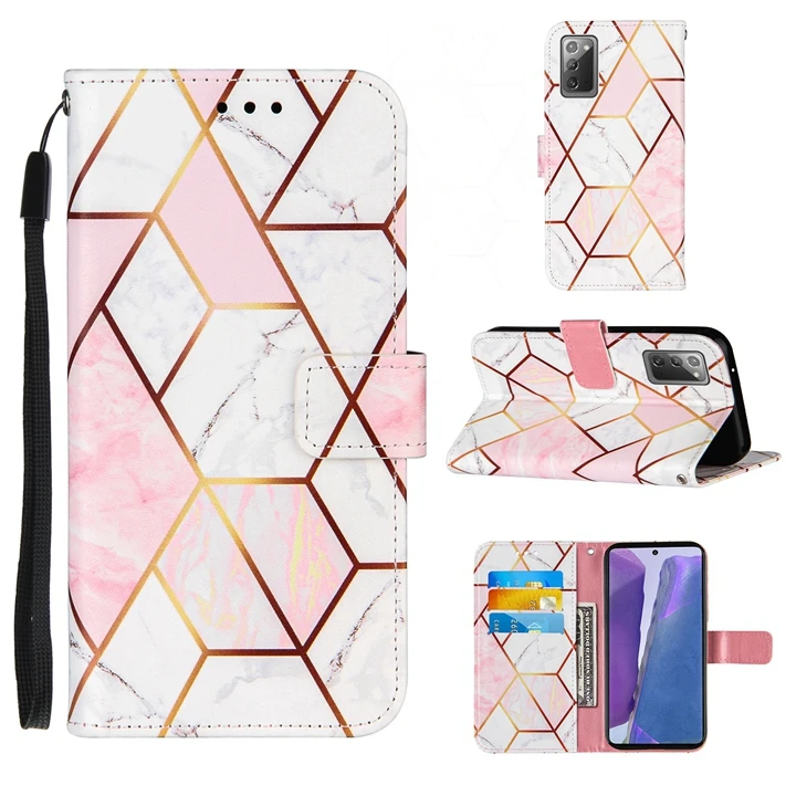 

Fashion Marble Wallet Leather Case For Samsung Galaxy S21 Plus S20 Ultra A12 A32 A02S A42 5G A01 A11 A31 A52 A72 Phone Cover
